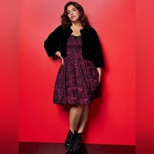 Torrid X Betsey Johnson Leopard Mini BabyDoll Dress, Size 16 NWT